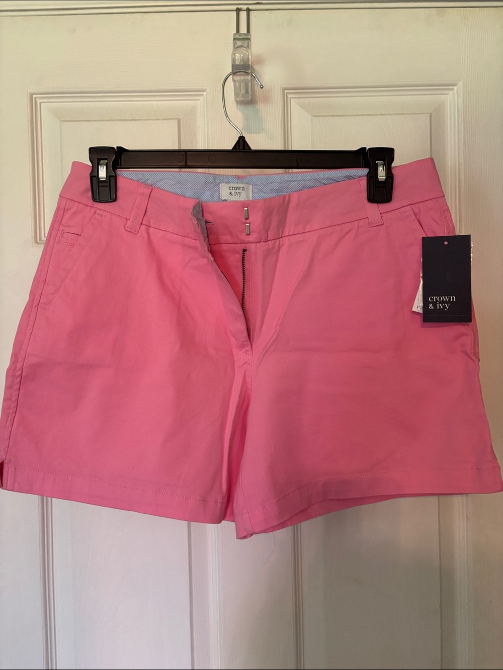 Crown & Ivy Pink Women's Chino Shorts